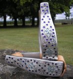 The 'Original' Inset Crystal Stirrups Western with Inlaid Crystals